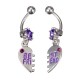 2pcs Crystal Best Friend Navel Belly Button Rings Piercing Jewelry