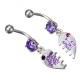 2pcs Crystal Best Friend Navel Belly Button Rings Piercing Jewelry