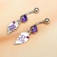 2pcs Crystal Best Friend Navel Belly Button Rings Piercing Jewelry