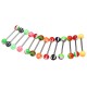 30Pcs Assorted Tongue Nipple Barbell Bar Rings Piercing Body Jewelry