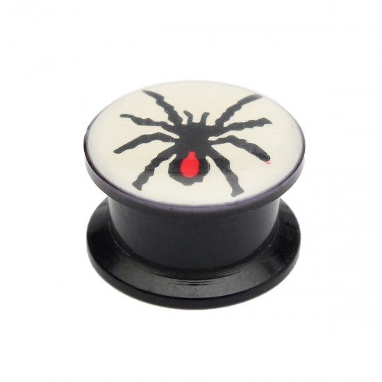 6Pcs Spider Acrylic Flesh Tunnels Ear Plug Stretching Expander