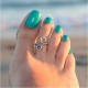 Antique Silver Plated Toe Ring For Women Foot Beach Jewelry