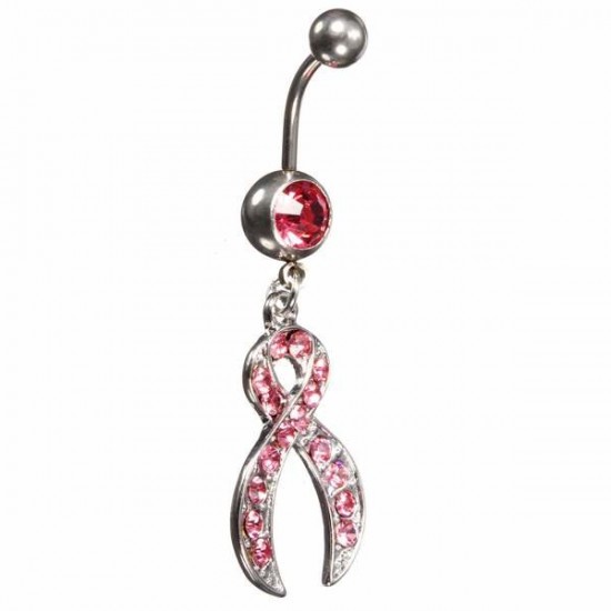 Crystal Shears Shape Cross Navel Belly Button Ring Piercing Jewelry