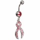Crystal Shears Shape Cross Navel Belly Button Ring Piercing Jewelry Crystal Shears Shape Cross Navel Belly Button Ring Piercing Jewelry