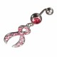 Crystal Shears Shape Cross Navel Belly Button Ring Piercing Jewelry