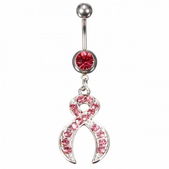 Crystal Shears Shape Cross Navel Belly Button Ring Piercing Jewelry