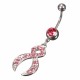 Crystal Shears Shape Cross Navel Belly Button Ring Piercing Jewelry