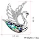 Elegant Swan Brooch Silver Hollow Wing Rhinestone Brooch Sweet Jewelry Colthing Accessorie for Wome,