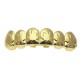 Gold Plated Teeth Maple Leaf Top & Bottom Mouth Grillz Caps