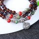 108pcs Tibetan Buddhist Handmade Ceramic Beads Multilayer Bracelet