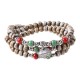 108pcs Tibetan Buddhist Handmade Ceramic Beads Multilayer Bracelet