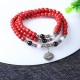 108pcs Tibetan Buddhist Handmade Ceramic Beads Multilayer Bracelet