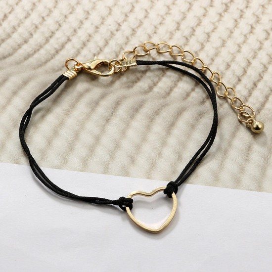 3Pcs Designer Bracelet Sets Bowknot Heart Gold Charming Chain Bracelets for Women