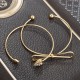 3Pcs Trendy Bracelet Sets Bowknot Rhinestones Heart Feather Gold Bangle for Women