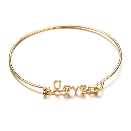 4 Pcs Gold Women Bracelet Set Casual Fashion Style Fruits Bracelet Shell Letter Pendant Bracelet