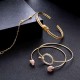 4 Pcs Sweet Bracelet Bangle Set Arrow Geometric Open Adjustable Bangle Bracelet For Women 4 Pcs Sweet Bracelet Bangle Set Arrow Geometric Open Adjustable Bangle Bracelet For Women