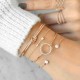 4 Pcs Sweet Bracelet Bangle Set Arrow Geometric Open Adjustable Bangle Bracelet For Women