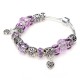Blue Murano Glass Beads Crystal Bracelet 925 Silver Plated