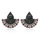 1 Pair Bohemian Crystal Rhinestones Fan Shaped Water Drop Retro Earrings for Women 1 Pair Bohemian Crystal Rhinestones Fan Shaped Water Drop Retro Earrings for Women