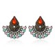 1 Pair Bohemian Crystal Rhinestones Fan Shaped Water Drop Retro Earrings for Women 1 Pair Bohemian Crystal Rhinestones Fan Shaped Water Drop Retro Earrings for Women
