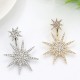 1Pc Fashion Ear Drop Earring Rhinestone Snowflake Dangle Earrings Accessories Jewelry for Women