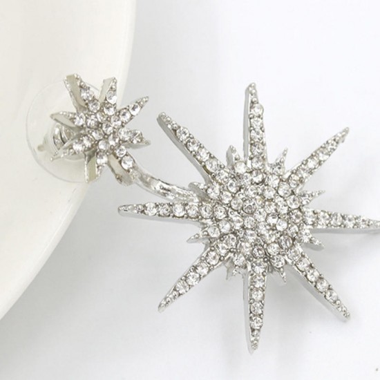 1Pc Fashion Ear Drop Earring Rhinestone Snowflake Dangle Earrings Accessories Jewelry for Women