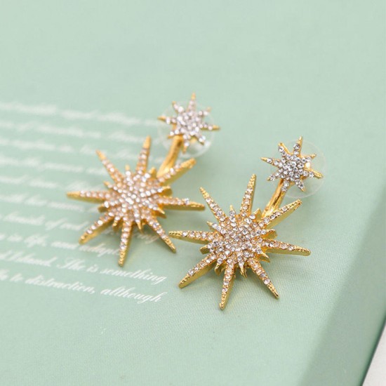 1Pc Fashion Ear Drop Earring Rhinestone Snowflake Dangle Earrings Accessories Jewelry for Women