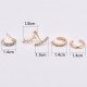 4Pcs Geometric Gold Earring Set Fish Bone Rhinestones Ear Stud Ear Clip Earrings for Women