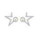 Fashion 925 Sterling Silver Stud Earrings Star Moon Rhinestones Pearl Earring Jewelry for Women Fashion 925 Sterling Silver Stud Earrings Star Moon Rhinestones Pearl Earring Jewelry for Women