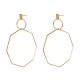 Fashion Big Earring Hollow Octagon Geometric Statement Hoop Accessories Ethinc Jewelry for Women