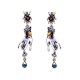 Retro Magic Hands Spider Drop Crystal Silver Dangle Earring Gift for Women