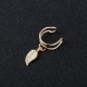U Shaped Ear Clip Multicolor Leaf Pendant Single Earring Sweet Earring For Women