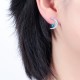 Unique Asymmetric Ear Stud Earring Luxury Micro Paved Zirconia Crystal Star Moon Piercing Earrings Unique Asymmetric Ear Stud Earring Luxury Micro Paved Zirconia Crystal Star Moon Piercing Earrings