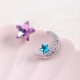 Unique Asymmetric Ear Stud Earring Luxury Micro Paved Zirconia Crystal Star Moon Piercing Earrings Unique Asymmetric Ear Stud Earring Luxury Micro Paved Zirconia Crystal Star Moon Piercing Earrings