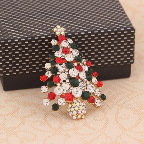 2 Pcs Brooches Combination Christmas Tree and Jingle Bell Best Gift