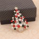 Christmas Tree Rhinestone Brooches Pins Christmas Gift