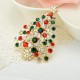 Christmas Tree Rhinestone Brooches Pins Christmas Gift