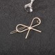 Cute Girl's Metal Silver Gold Color Bowknot Hair Clip Practical Ponytail Holder Hair Accessories