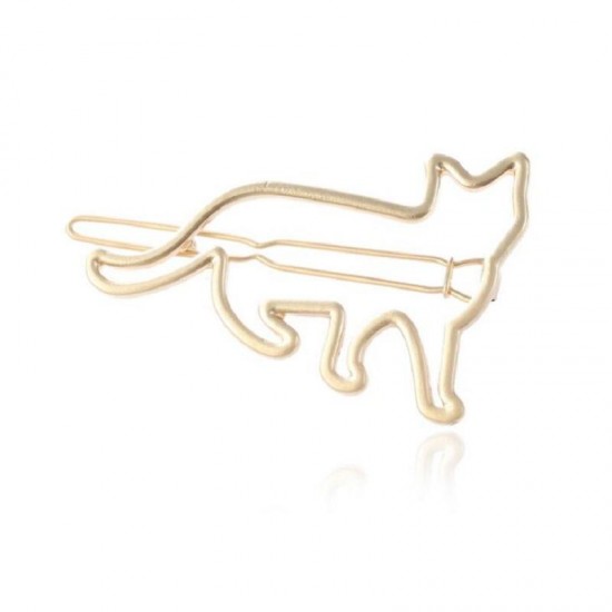 Cute Hair Clips Hollow Metal Animal Irregular Hair Accessories Sweet Body Jewelry for Women