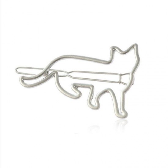 Cute Hair Clips Hollow Metal Animal Irregular Hair Accessories Sweet Body Jewelry for Women