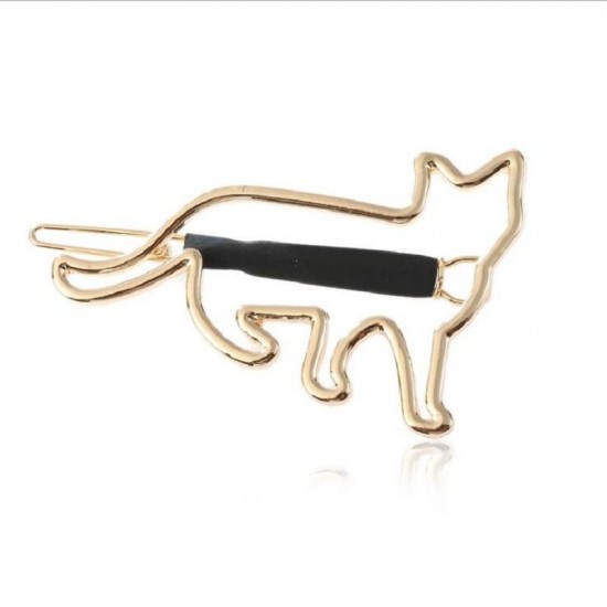 Cute Hair Clips Hollow Metal Animal Irregular Hair Accessories Sweet Body Jewelry for Women