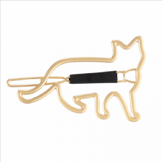 Cute Hair Clips Hollow Metal Animal Irregular Hair Accessories Sweet Body Jewelry for Women