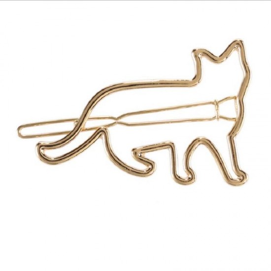 Cute Hair Clips Hollow Metal Animal Irregular Hair Accessories Sweet Body Jewelry for Women