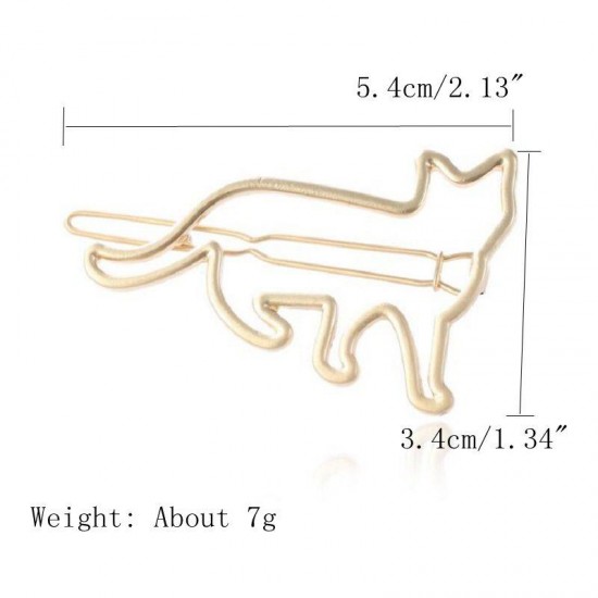 Cute Hair Clips Hollow Metal Animal Irregular Hair Accessories Sweet Body Jewelry for Women