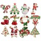 Different Styles  Santa Socks Trees Alloy Christmas Brooch Pins For Christmas