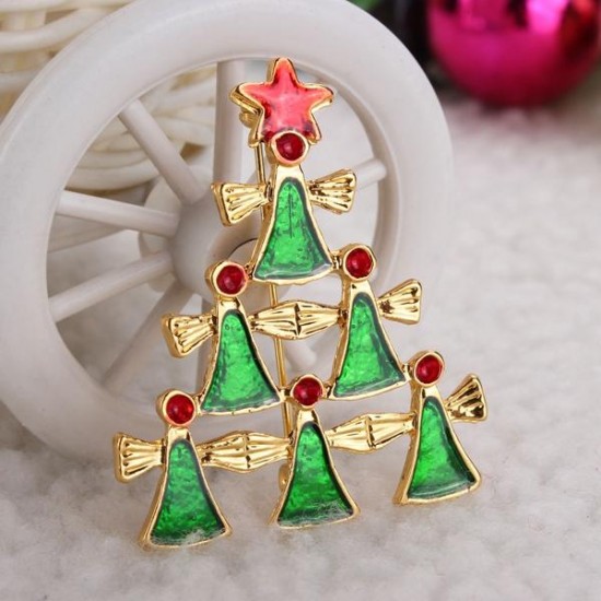 Different Styles  Santa Socks Trees Alloy Christmas Brooch Pins For Christmas