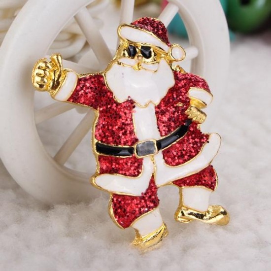 Different Styles  Santa Socks Trees Alloy Christmas Brooch Pins For Christmas