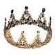 Elegant Bridal Crown Wedding Full Rhinestone Round Tiara Headpiece Hair Jewelry