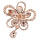 Elegant Crystal Flower Brooch Colorful Scarf Jewelry Clothing Accessories for Her