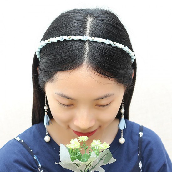 Elegant Hair Band Sweet Flower Pearl Pendant Fake Earrings Headbrand Hair Accessories for Women Girl Elegant Hair Band Sweet Flower Pearl Pendant Fake Earrings Headbrand Hair Accessories for Women Girl